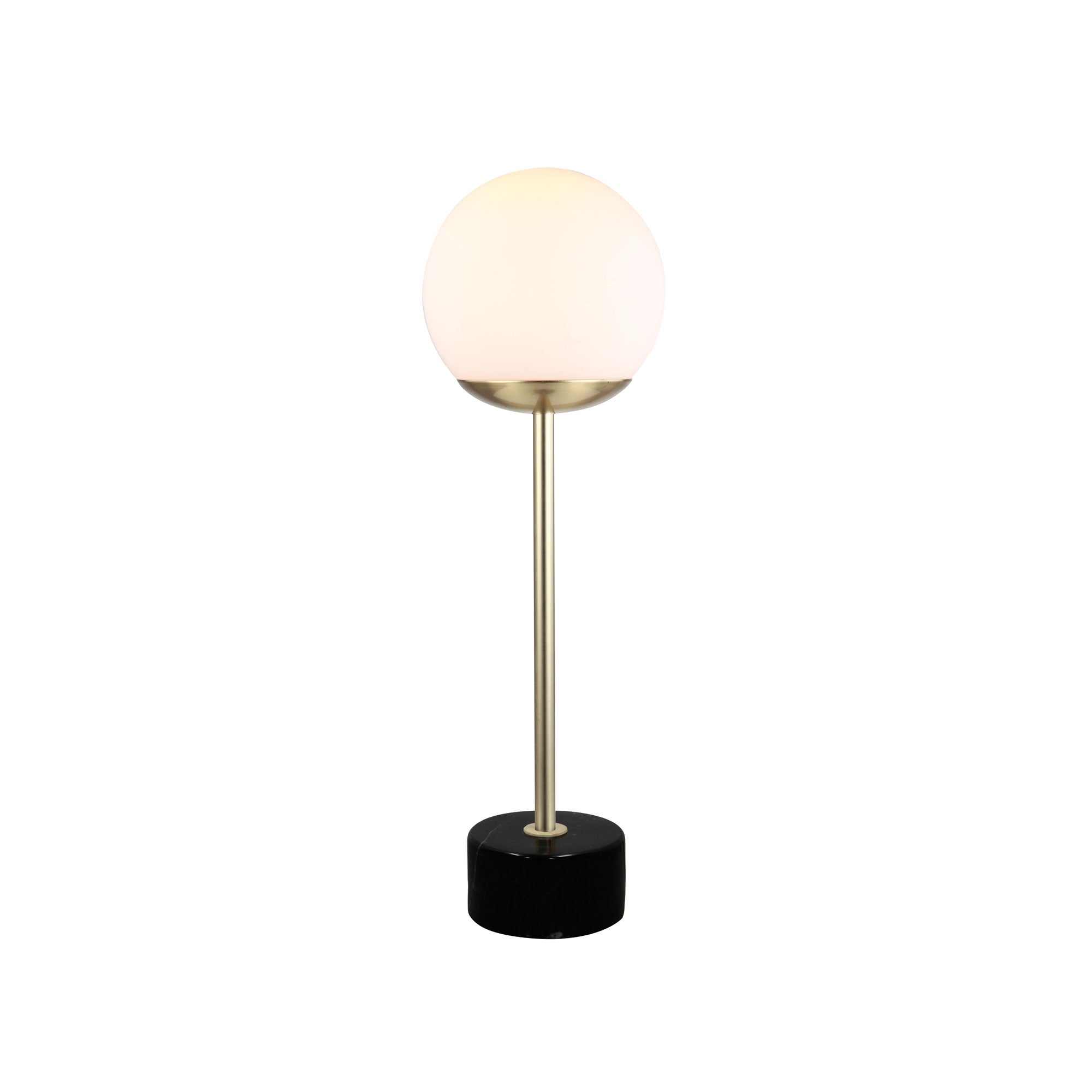 Milton Table Lamp Marble and Antique Brass